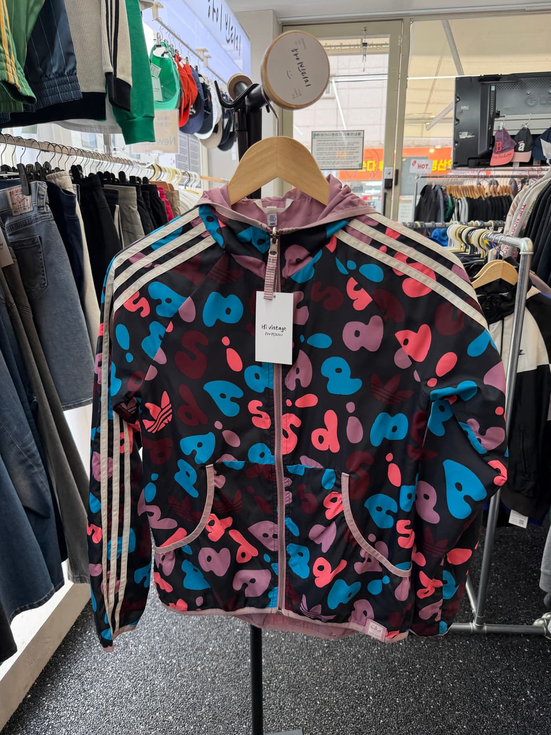 아디다스 패턴 바람막이 리버서블 상품이미지1