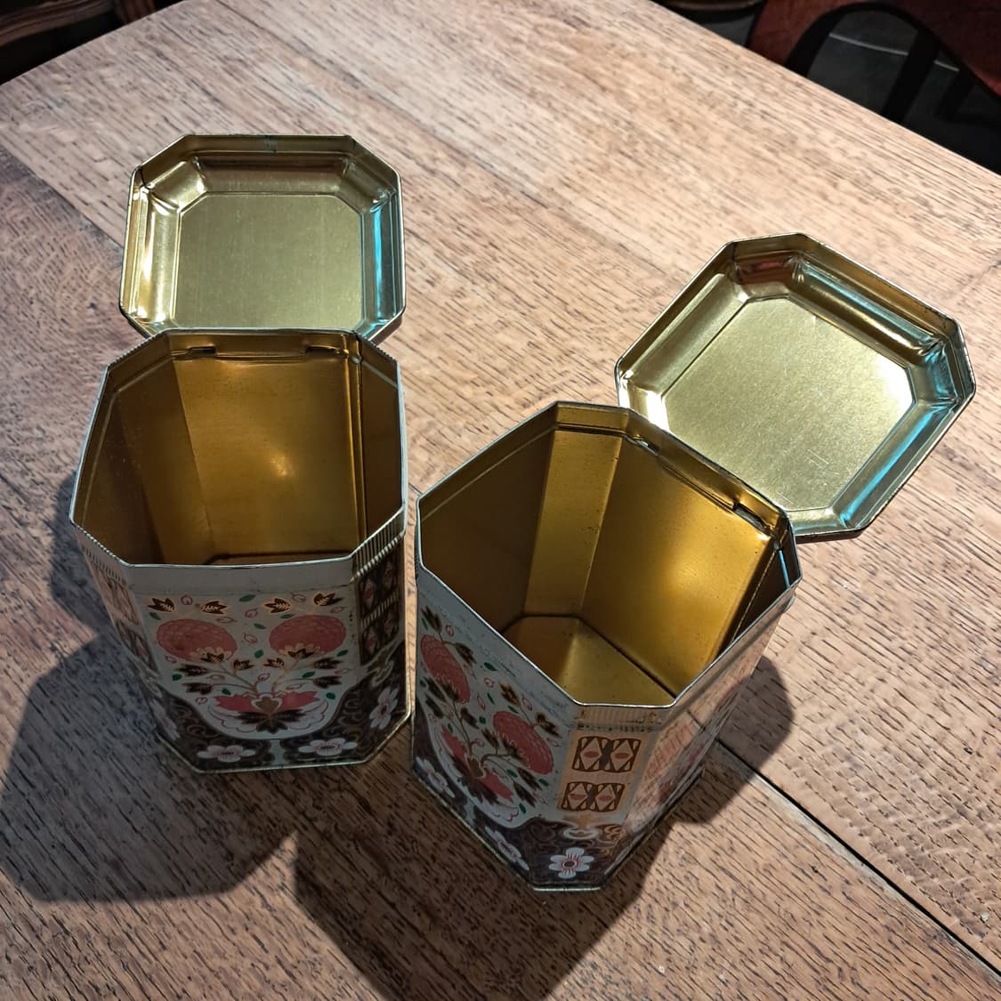 UK 빈티지 민속 문양 틴케이스 일괄 세트 (2p) 상품이미지3