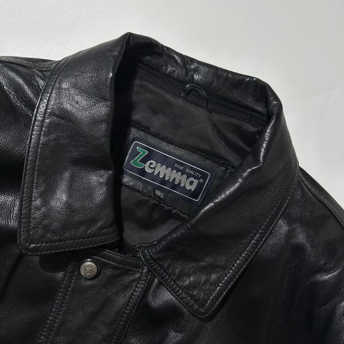 Zemma 램스킨 봄버 자켓 블랙 상품이미지4
