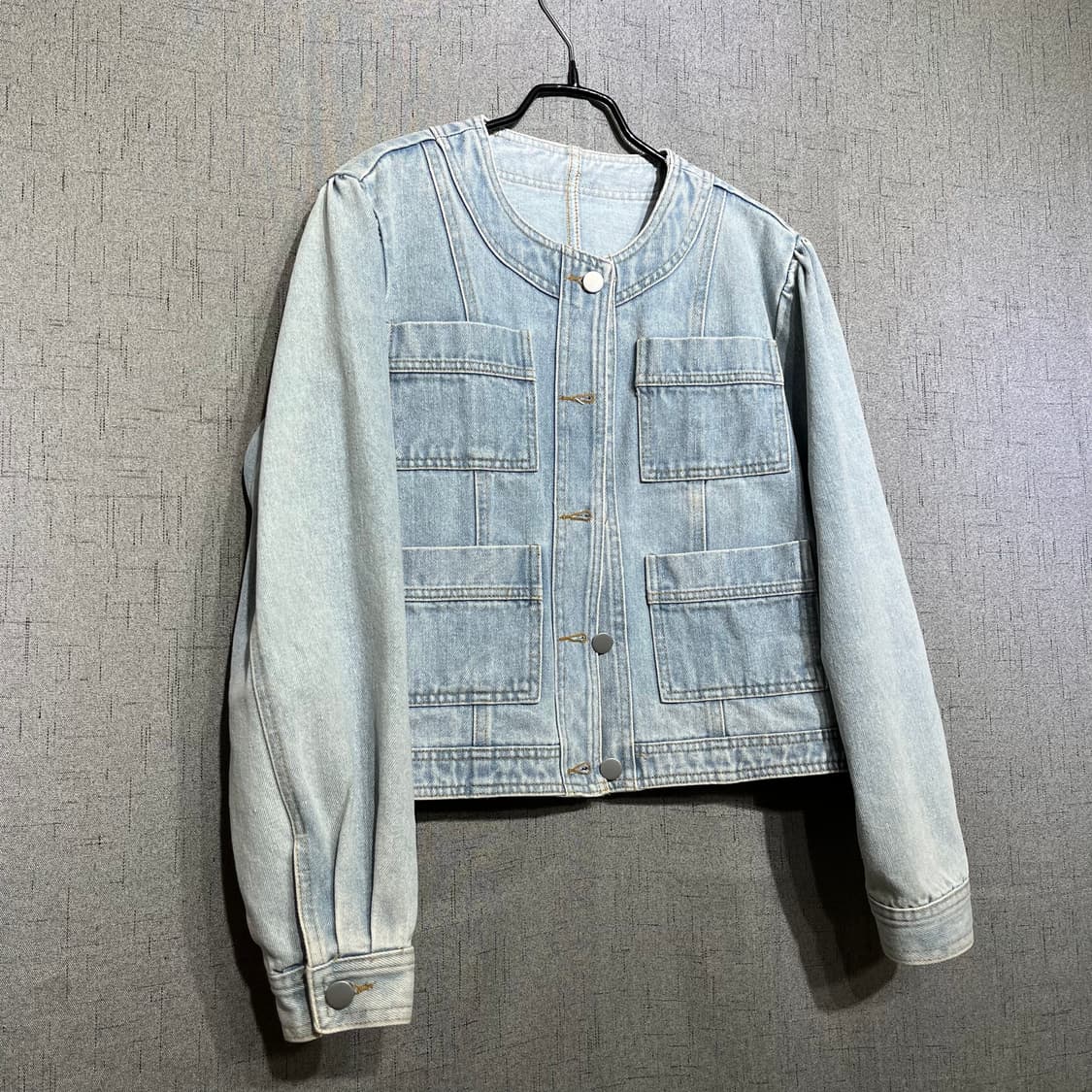 여성 연청 데님 숏 라운드 자켓 청자켓 상품이미지2