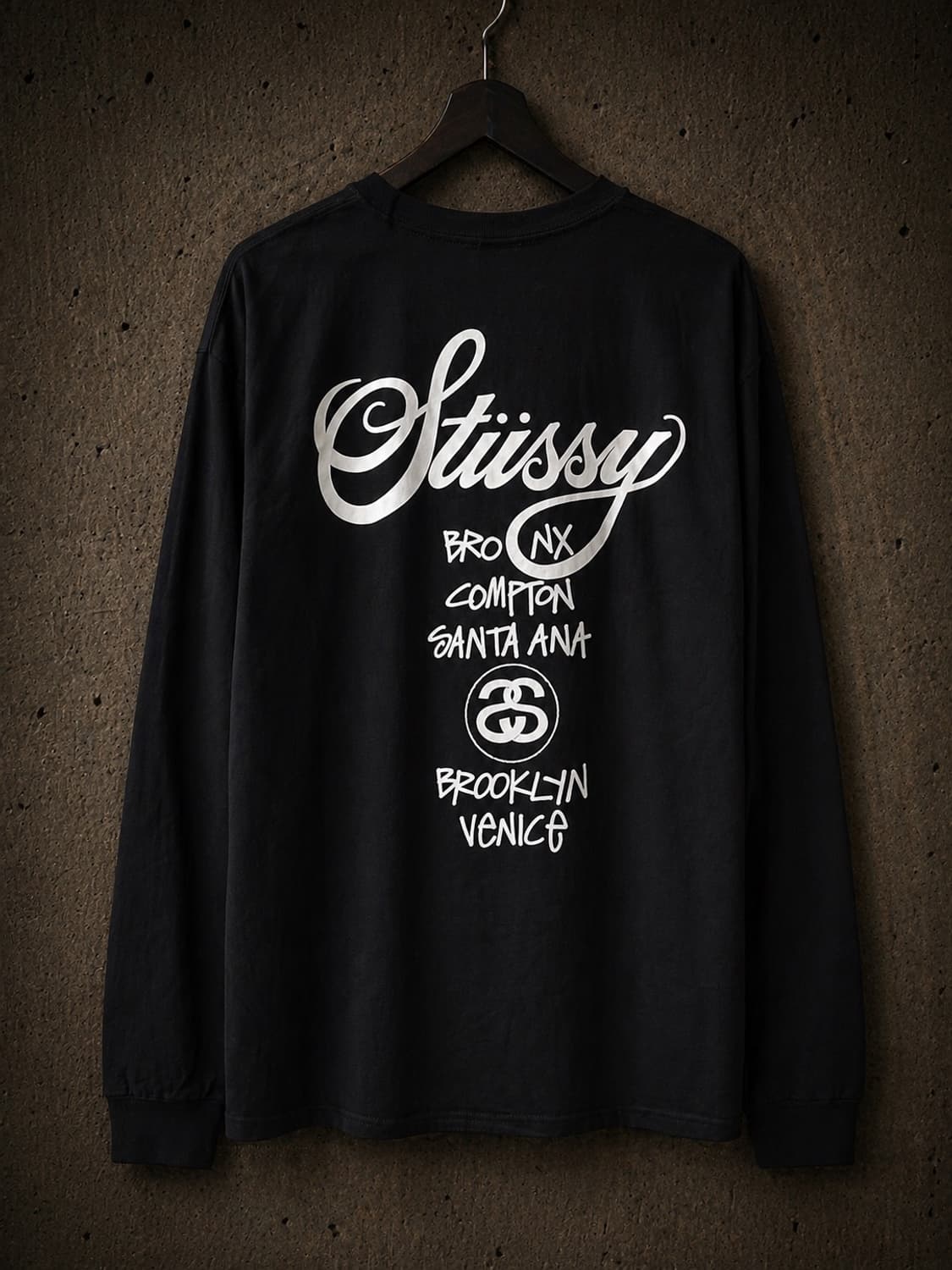 스투시 월드티 롱슬리브 블랙 상품이미지2