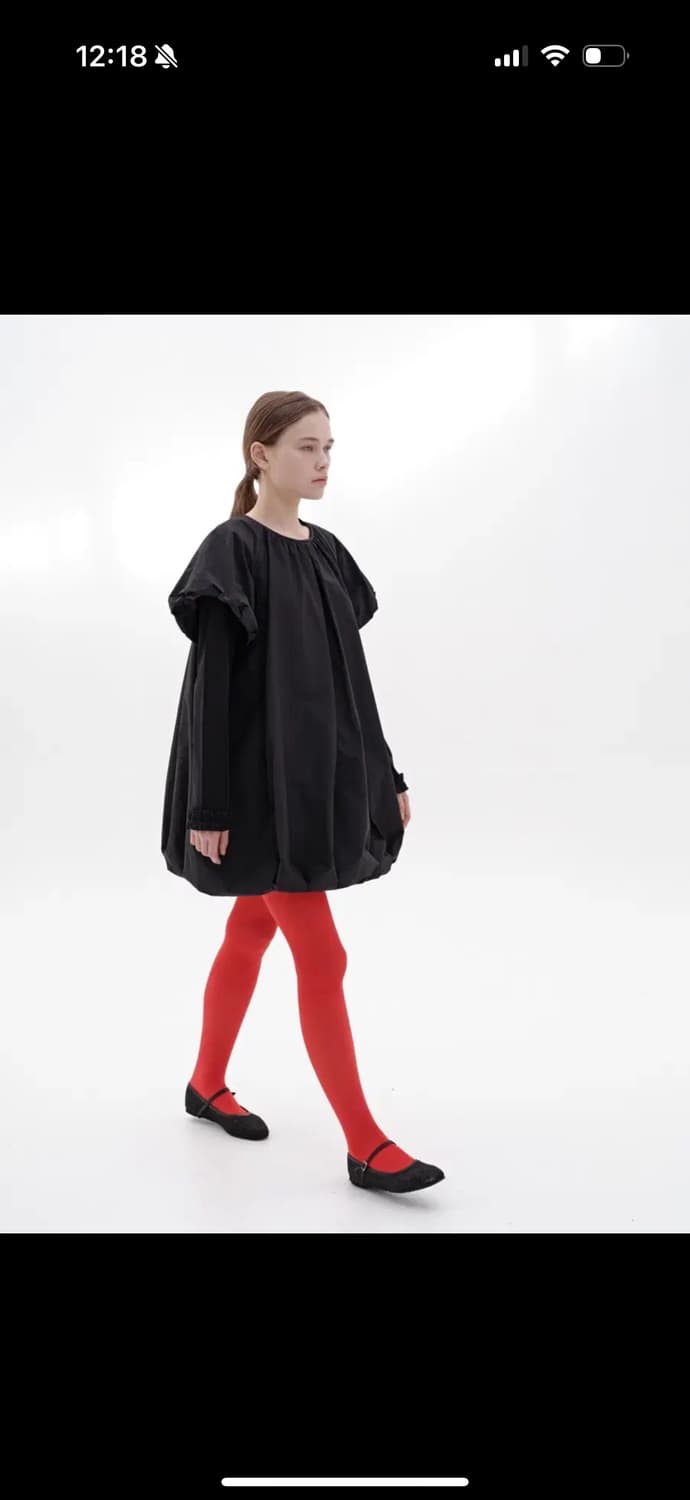 코스모스 cosmoss 볼륨미니드레스 블랙 상품이미지2