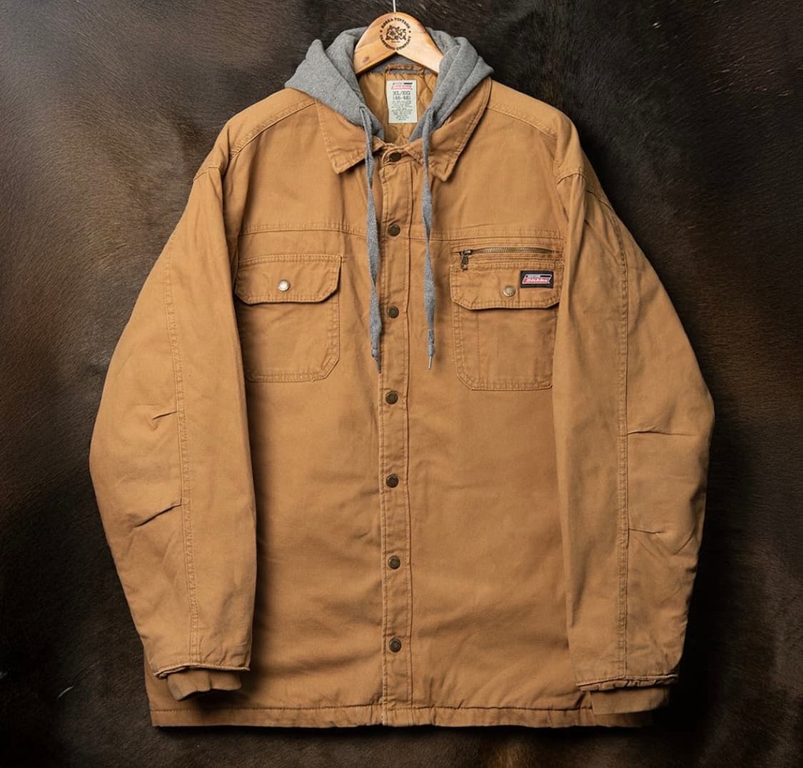 (XL)디키즈 캔버스 후디드 워크자켓 브라운 MO-2547 상품이미지1