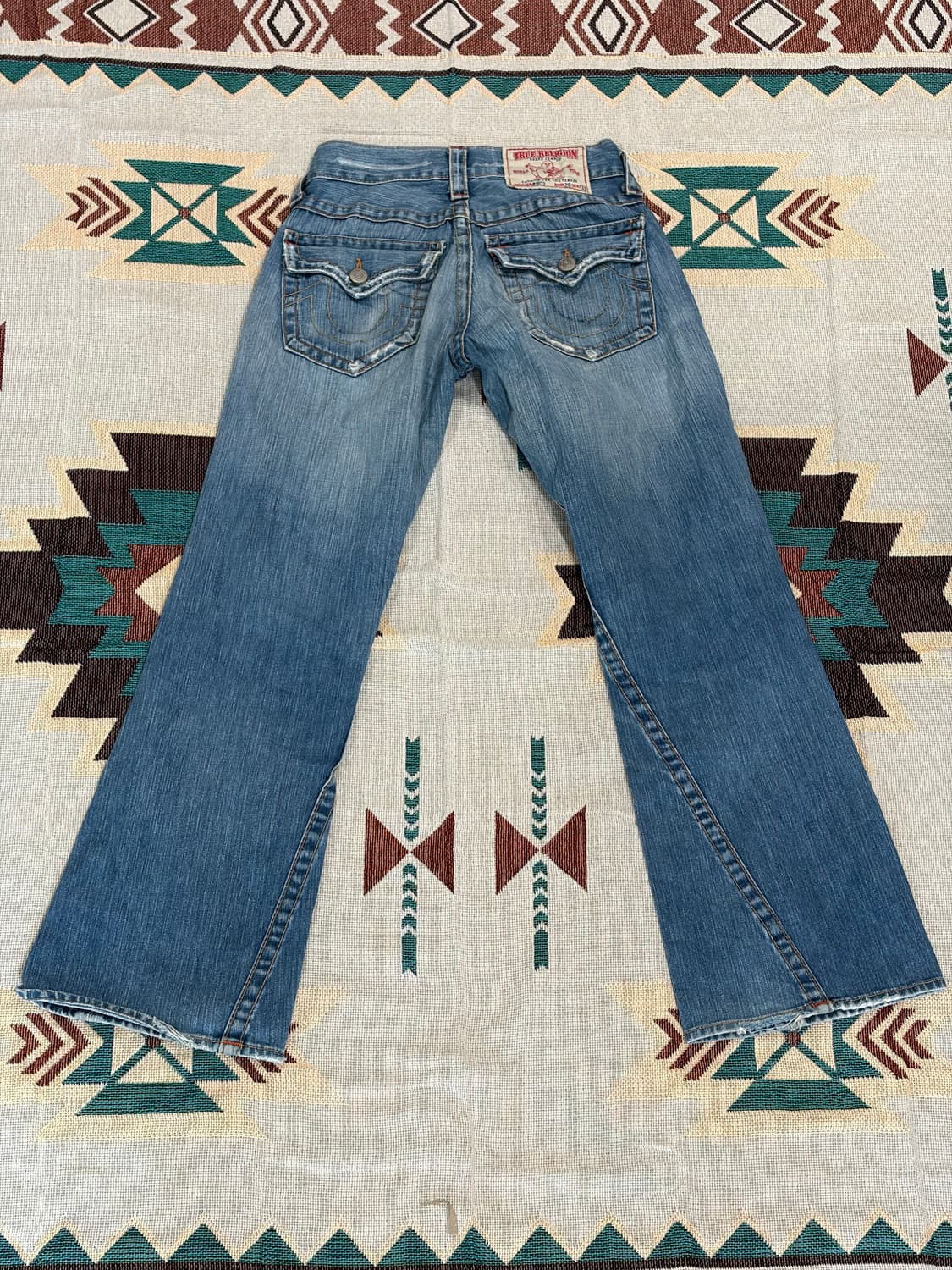 트루릴리전 #803 플레어 부츠컷 연청 데님 팬츠 상품이미지4