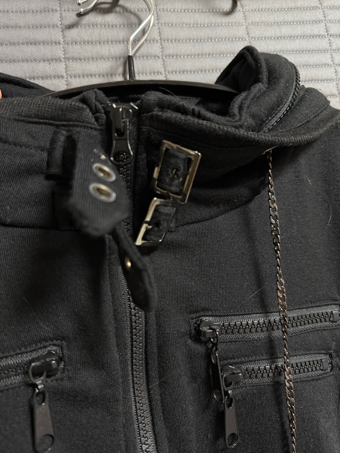 세실맥비 넥버클 하이넥 y2k 투웨이 자켓 후드집업 상품이미지5