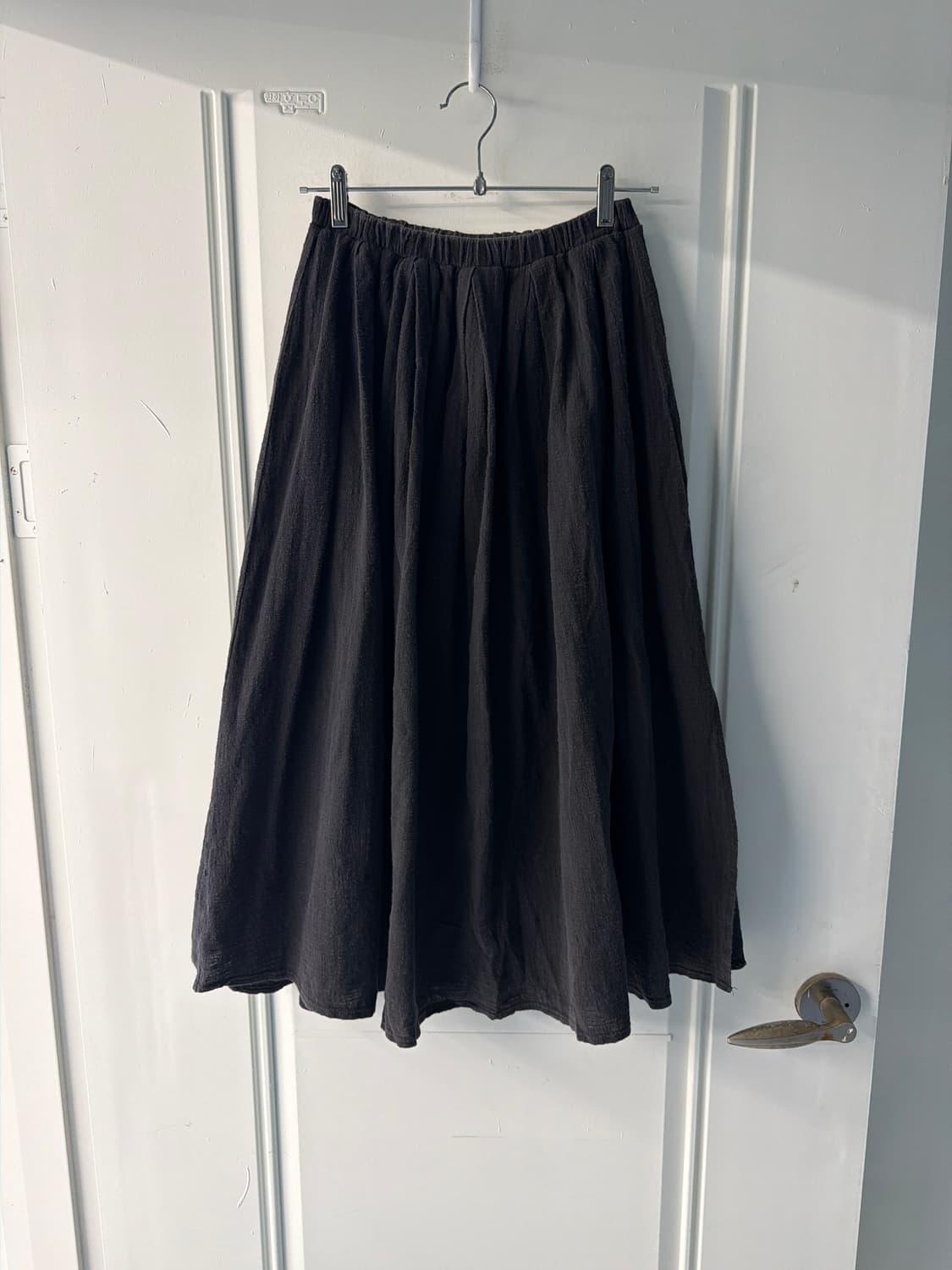 일본빈티지 코튼 차콜 핀턱 롱스커트 상품이미지6