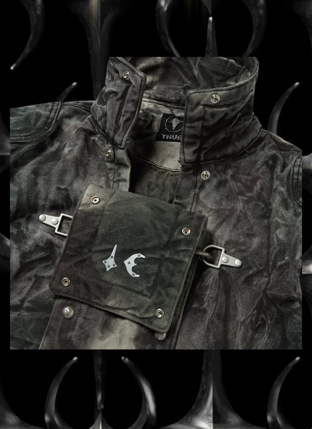 떠그클럽 데님 트렌치 코트 카모 -3size- 미착용 새상품 상품이미지9