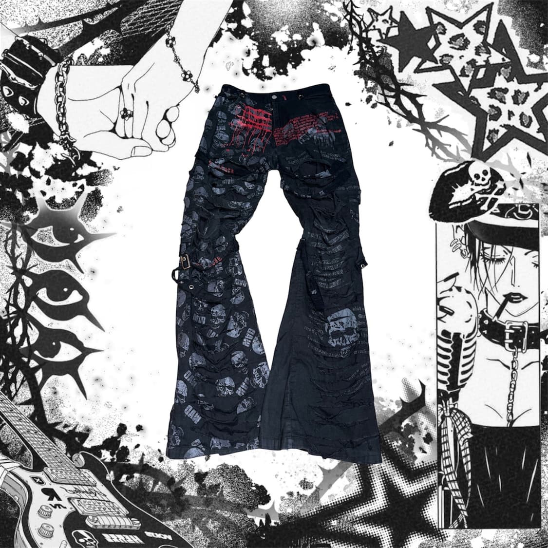 매드펑크 그런지 부츠컷 팬츠 상품이미지1