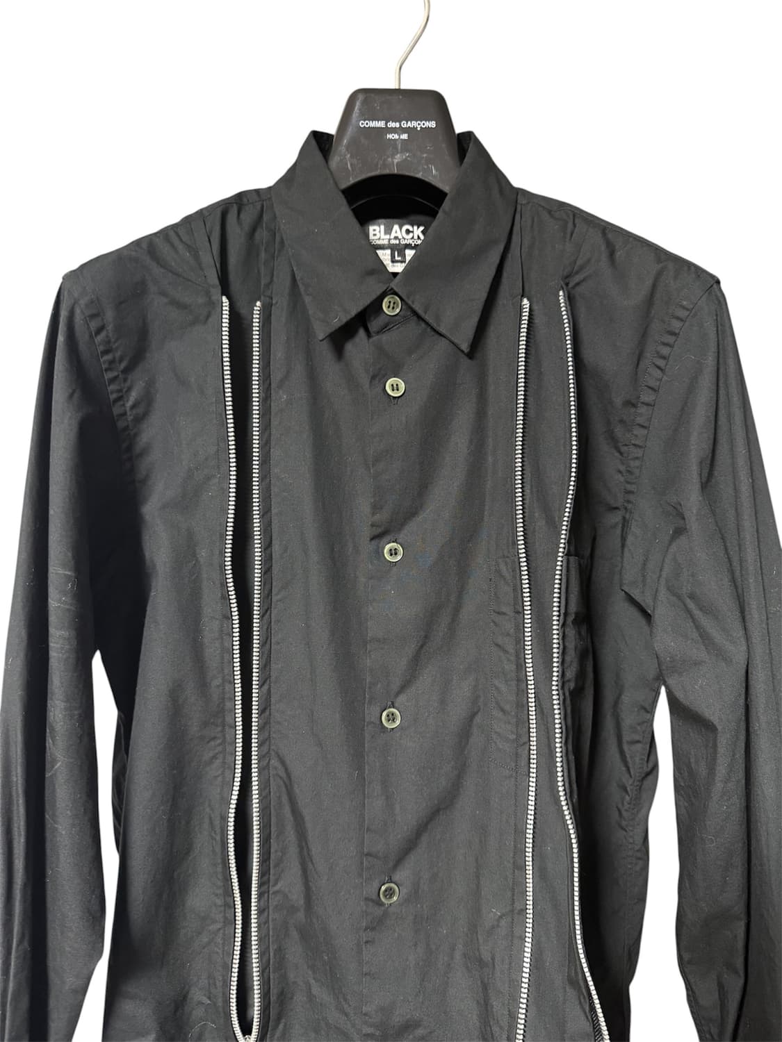 꼼데가르송 블랙 집업 셔츠 상품이미지2