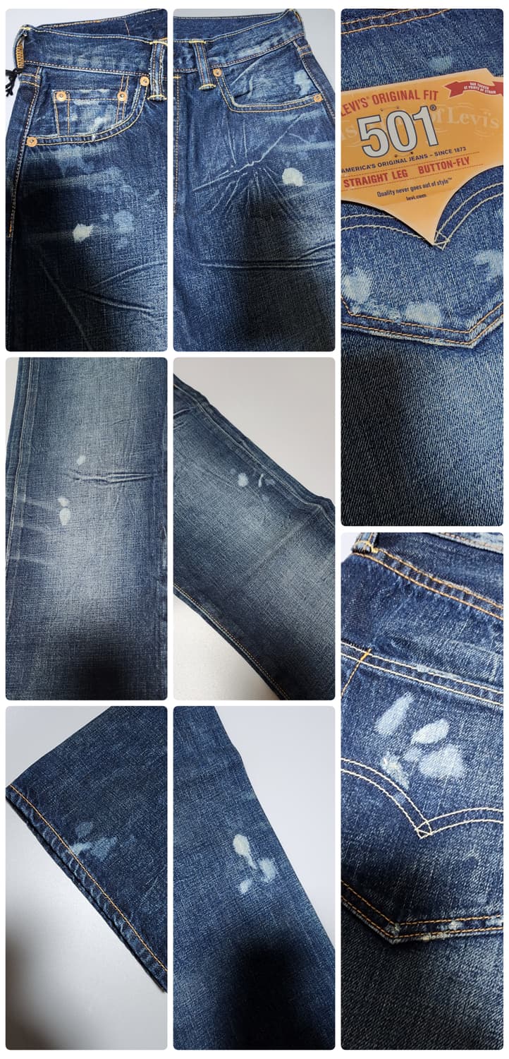 미착용_리바이스 501 셀비지 페인팅 (W30) levis 상품이미지7