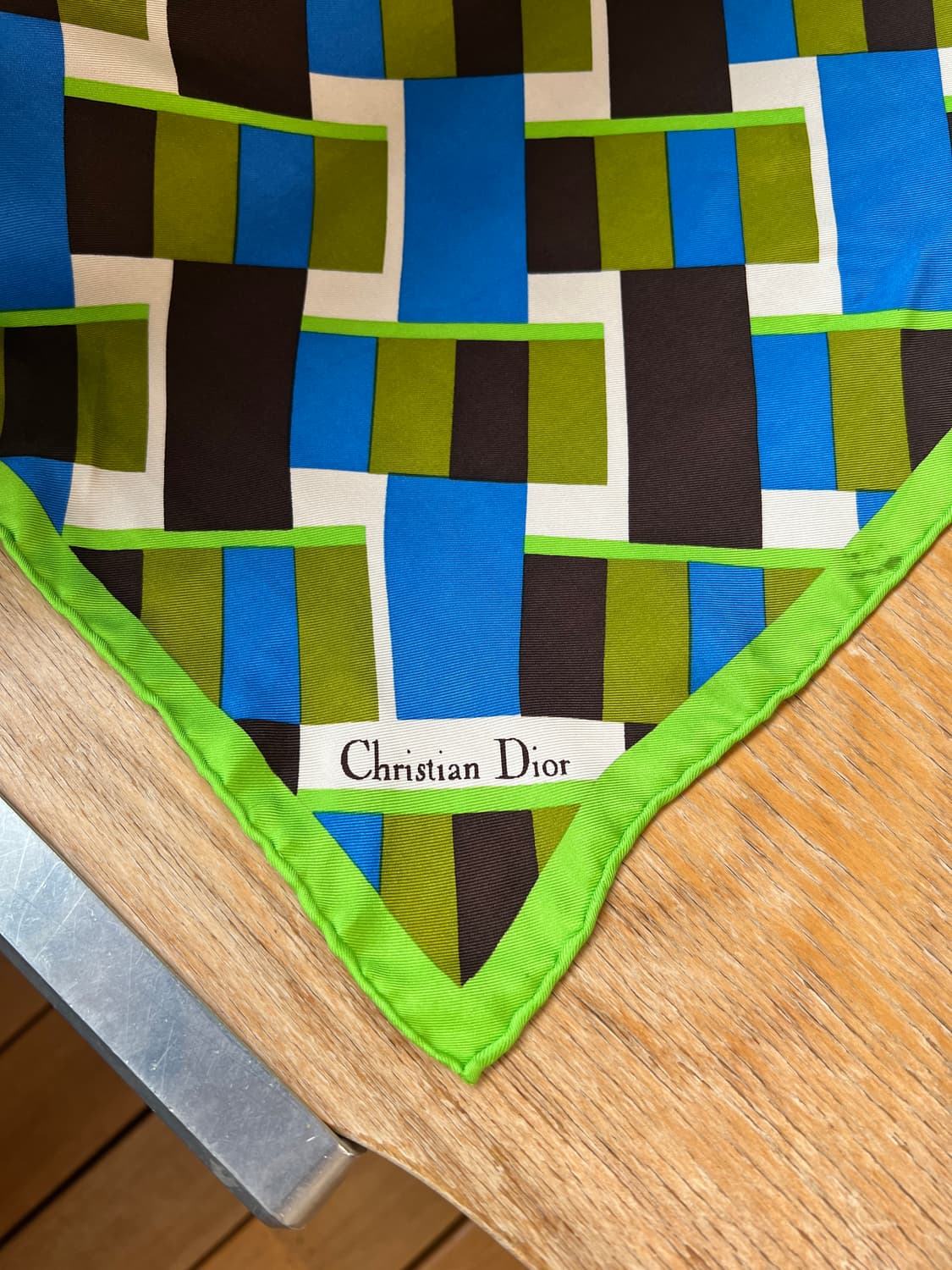 빈티지 디올 지오메트릭 실크 스카프 상품이미지4