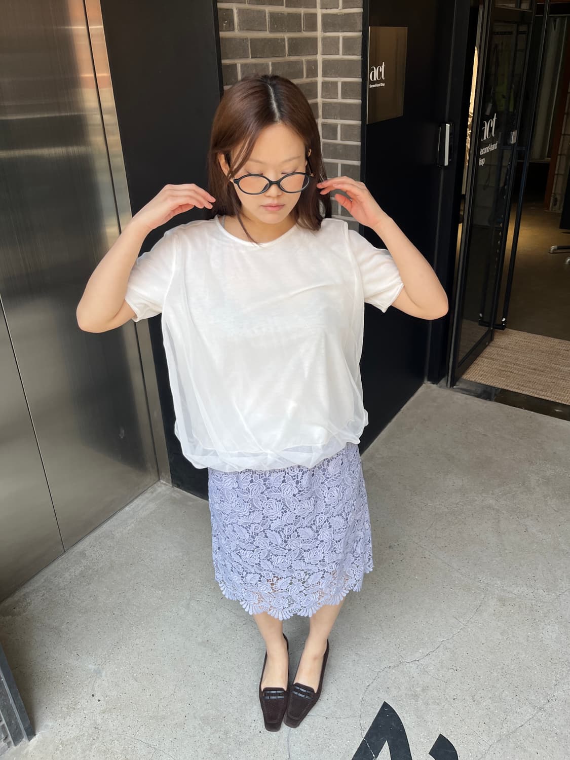 Emporio Armani 아르마니 쉬어 탑 화이트 상품이미지4