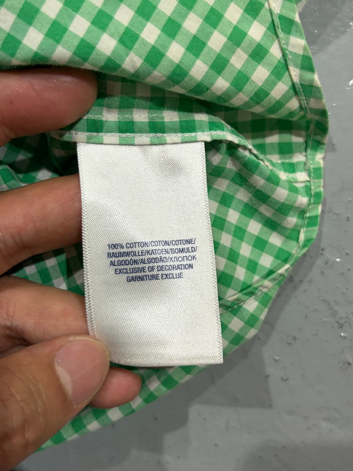 폴로 랄프로렌(PoloRalphLauren) 그린 깅엄 체크 반팔 셔츠 상품이미지8