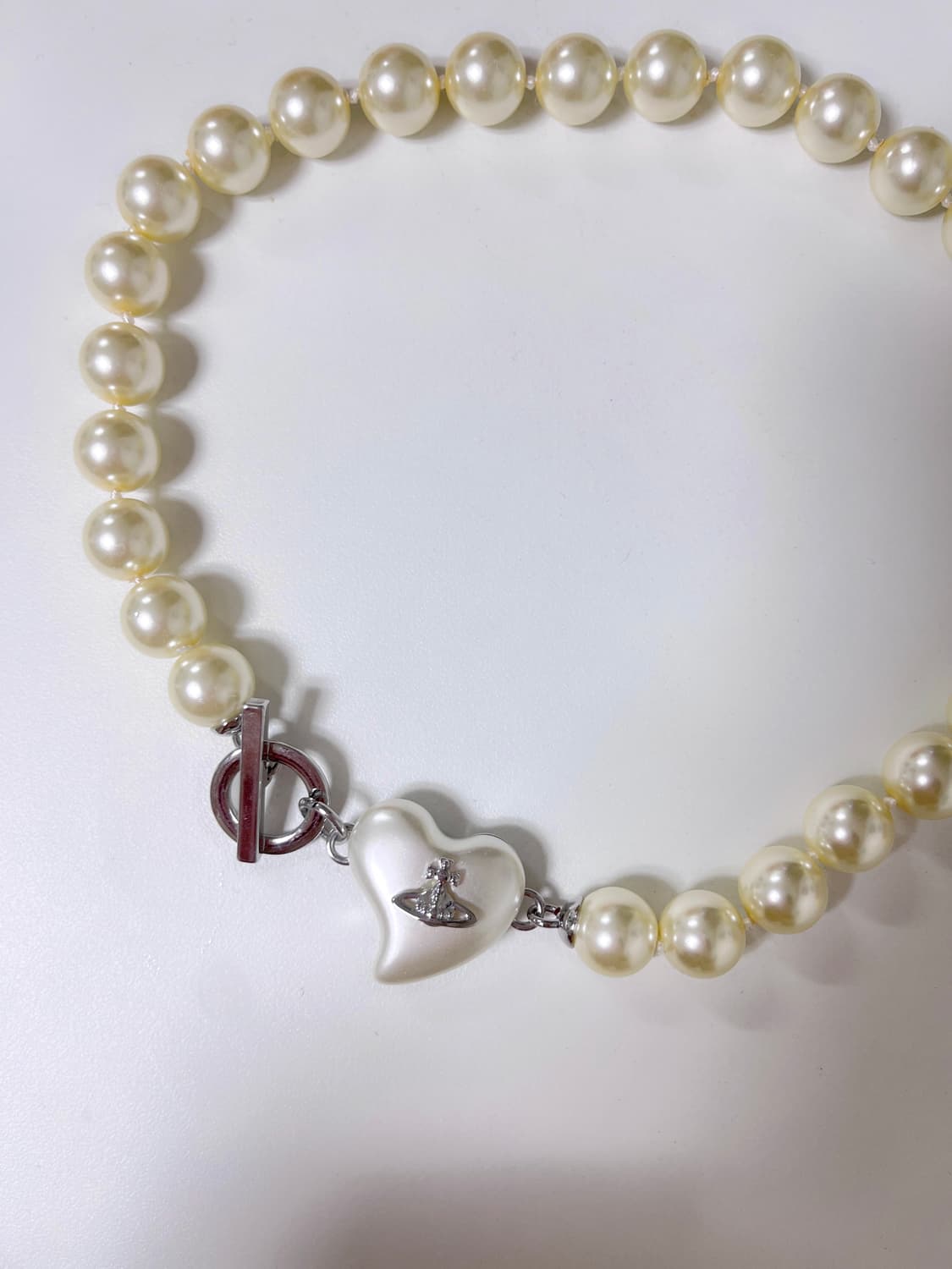 비비안웨스트우드 르넷 펄 하트 초커 상품이미지2