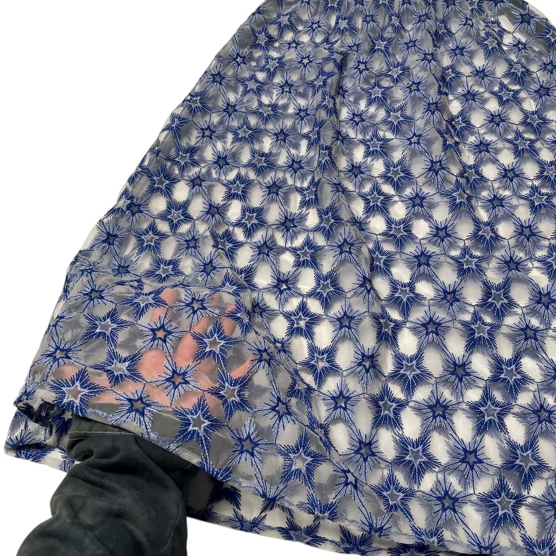 Queens court 시스루 별 자수 스커트 상품이미지4