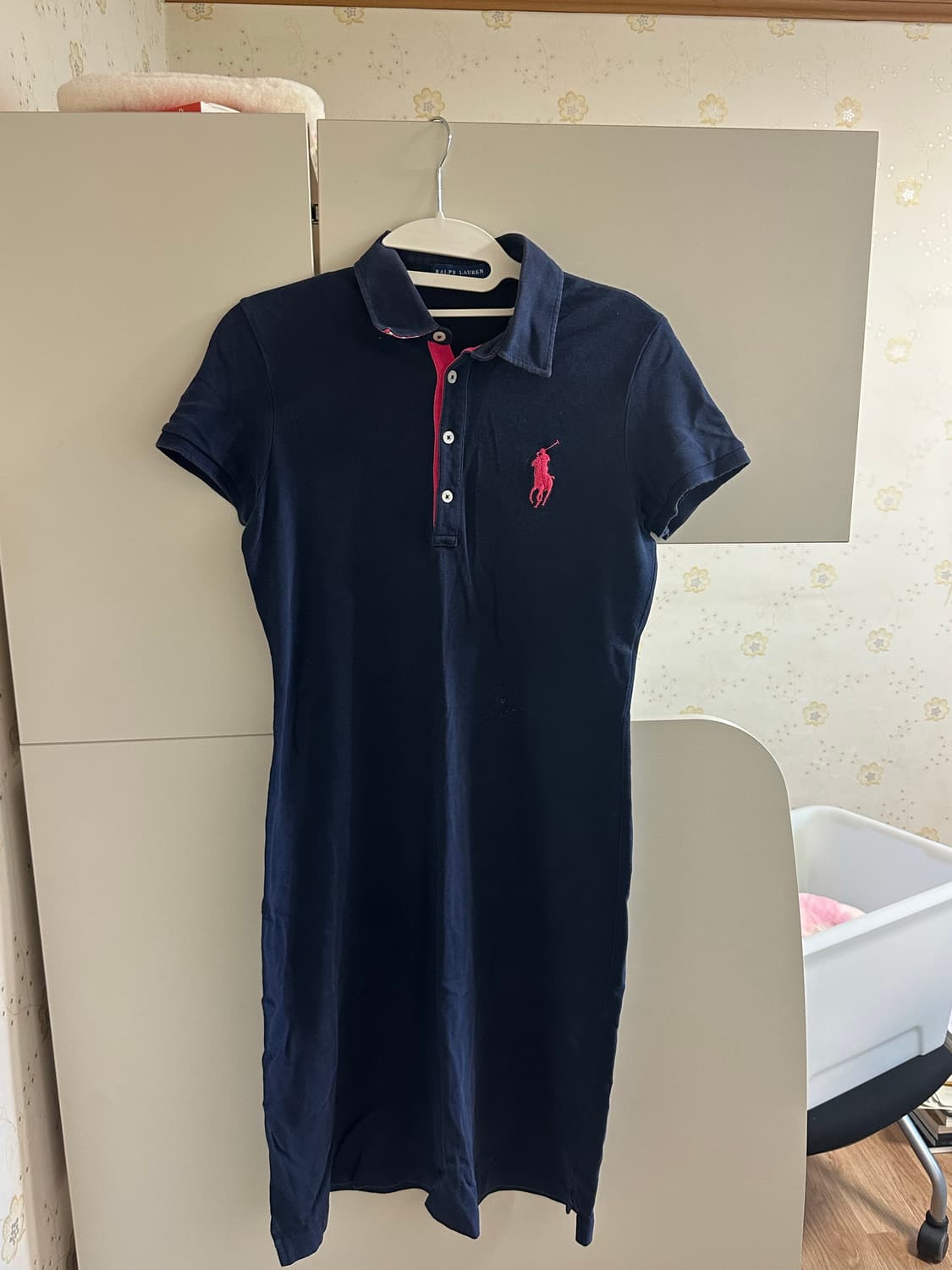 폴로 카라 원피스 네이비 핑크🩷 상품이미지1