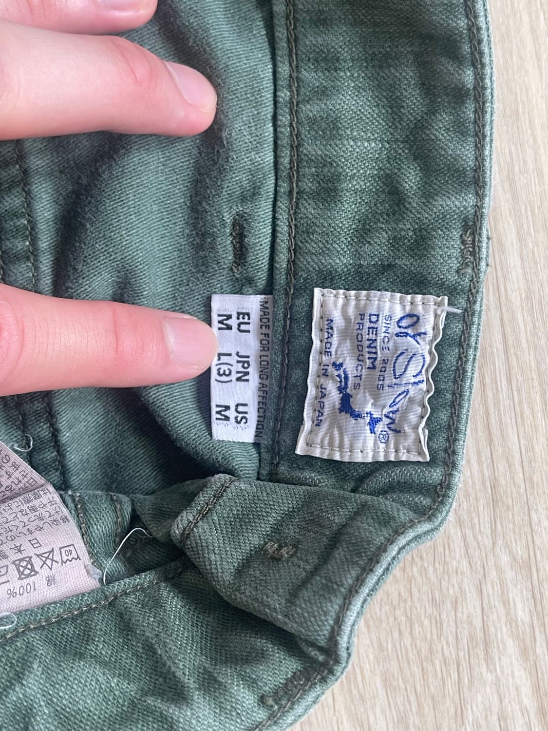 오어슬로우 퍼티그 팬츠 그린 오리지널핏 3사이즈 상품이미지3