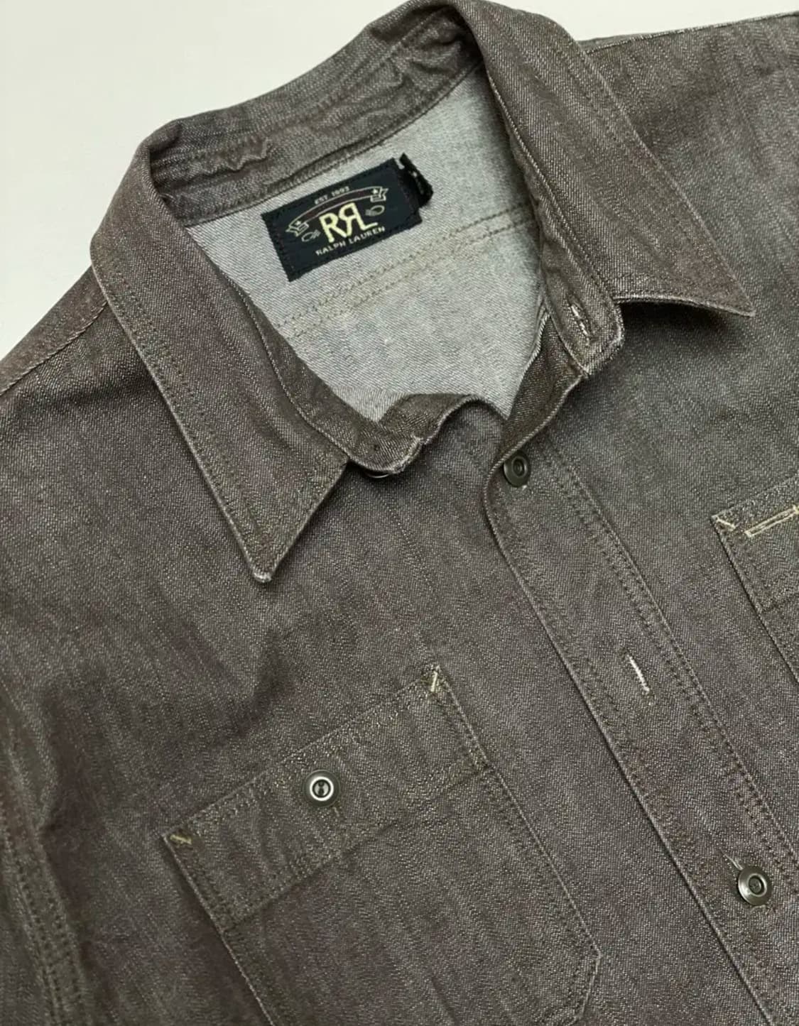 RRL] 브라운 데님 워크셔츠 상품이미지2