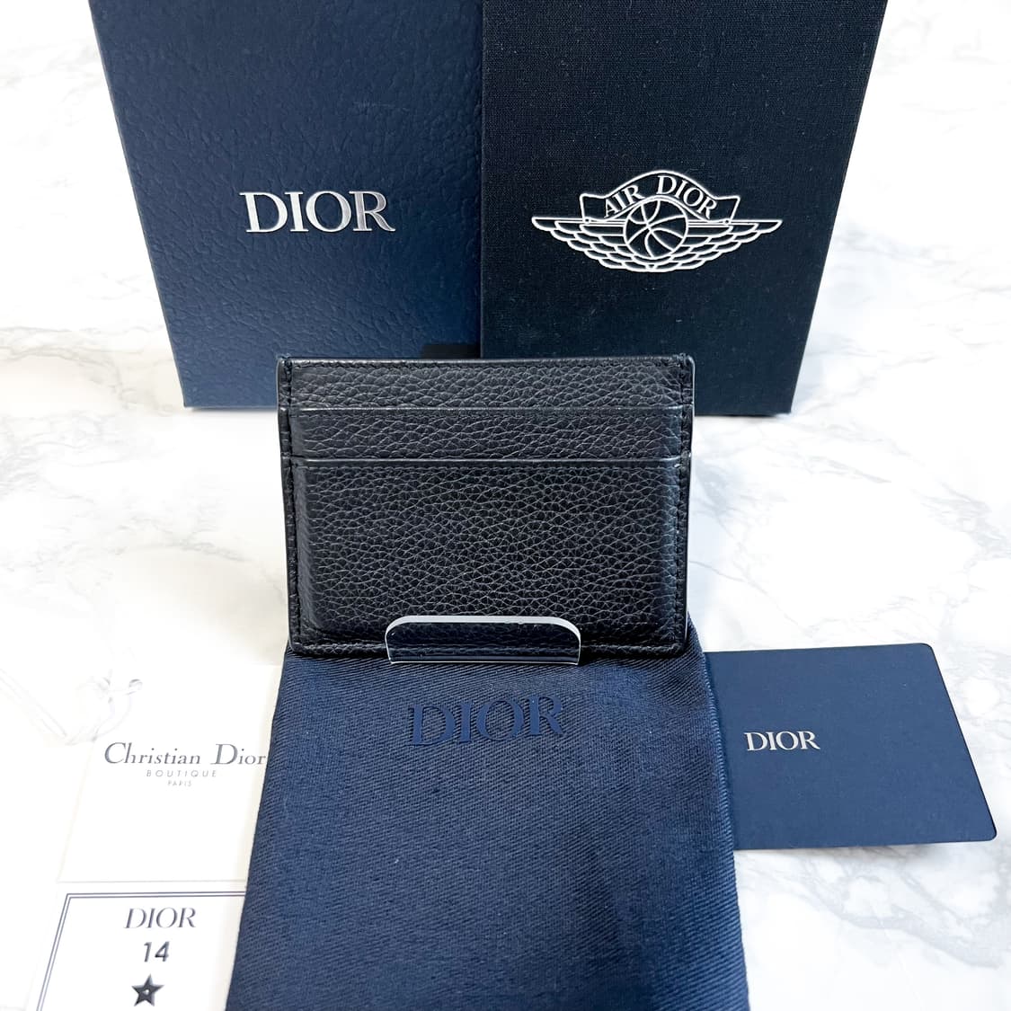 디올 X 에어 조던 윙스 카드지갑 블루 멀티 상품이미지2