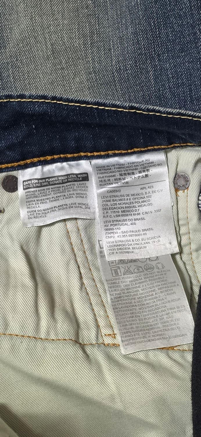 리바이스 502 청바지 W28 상품이미지3