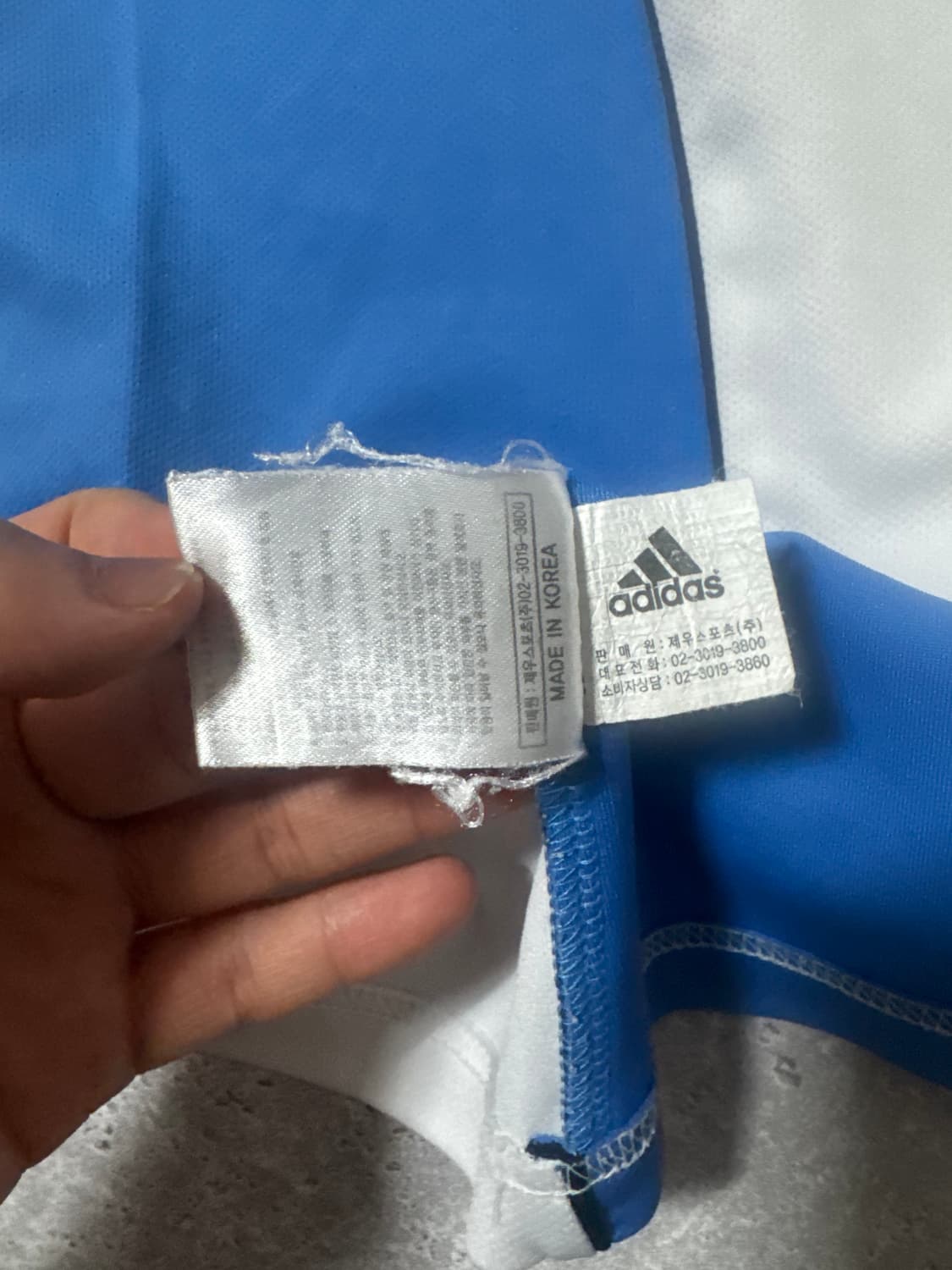대장급🤍아디다스 스포티 배색 빅로고 트레이닝 반팔 티 상품이미지7