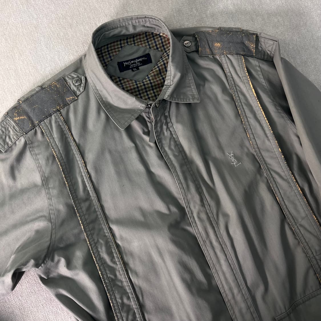 100 입생로랑 90s 가죽 헌팅 자켓 상품이미지5