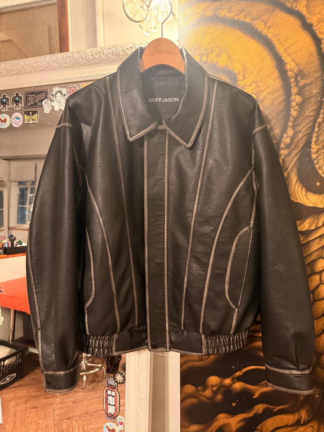 도프제이슨 커브드 보머 자켓 l 상품이미지4