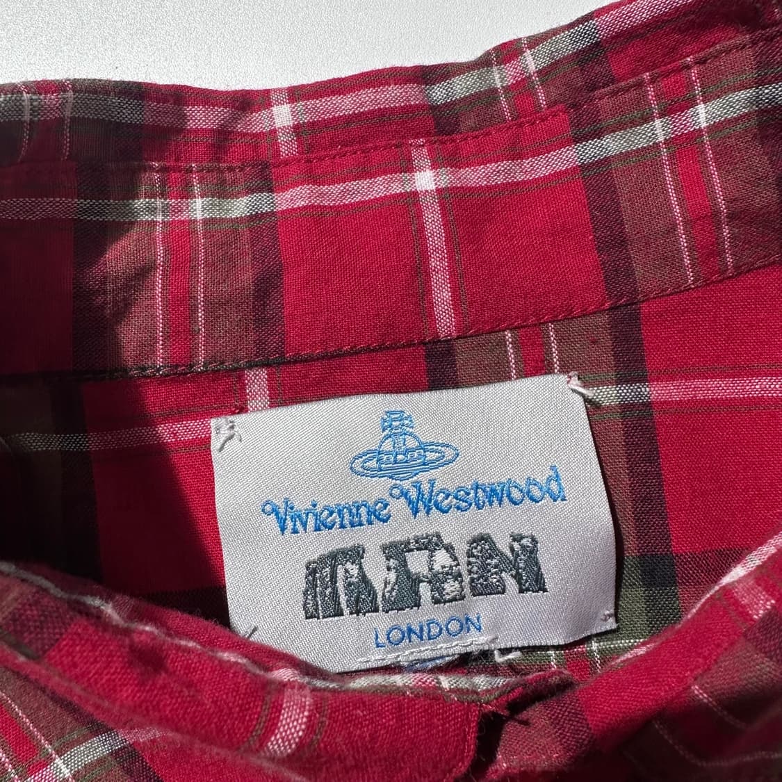 비비안 웨스트우드 ORB로고 체크 패치워크 셔츠  상품이미지4