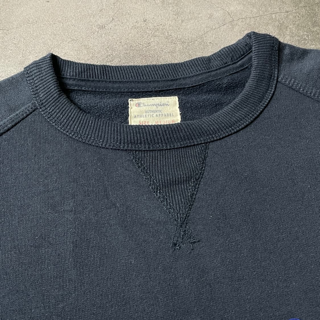 CHAMPION 챔피온 빈티지 네이비 기모 맨투맨 A00561 상품이미지2