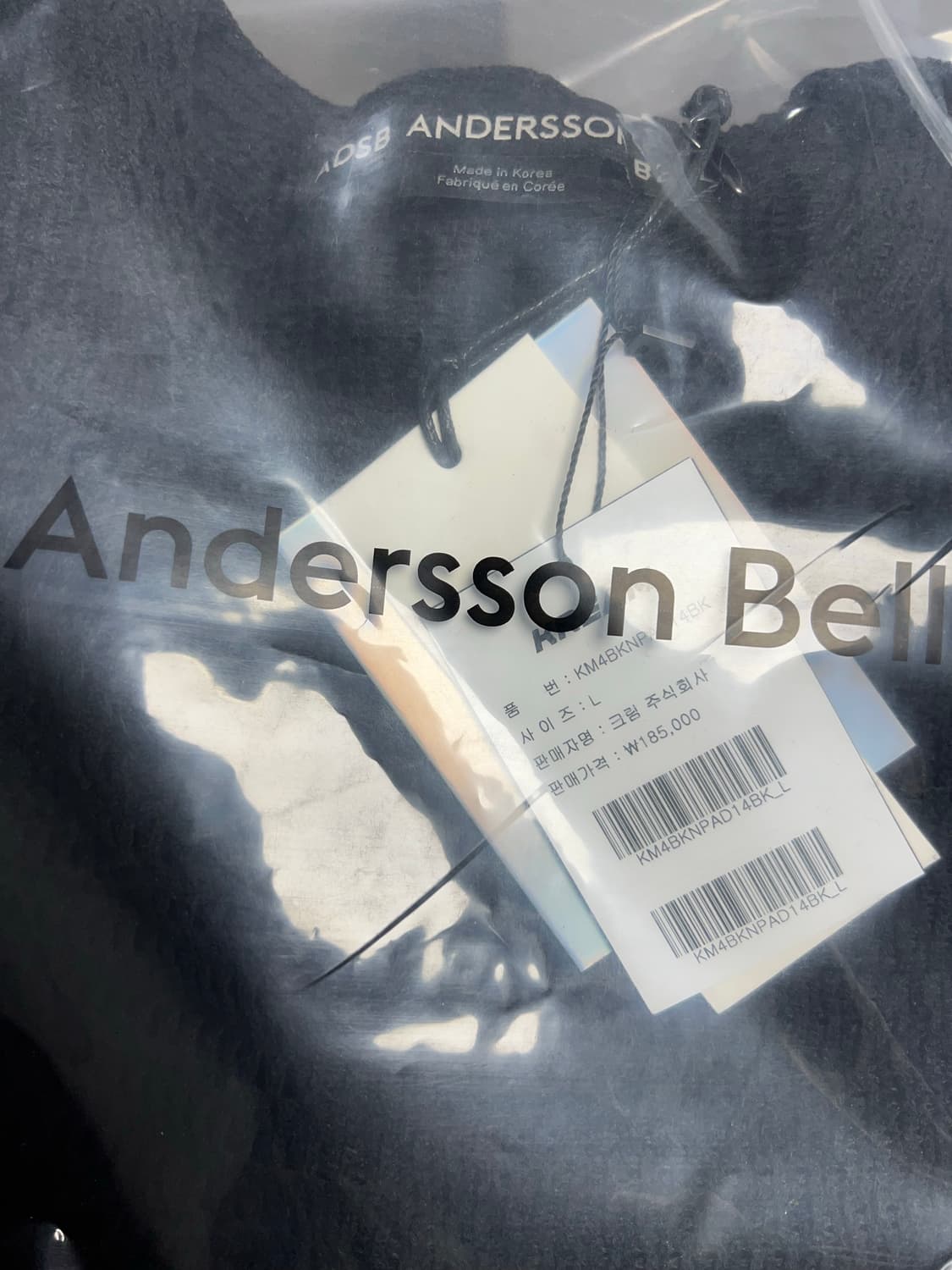 [새상품] ADSB 앤더슨벨 델렌 네트 크루넥 블랙  상품이미지2