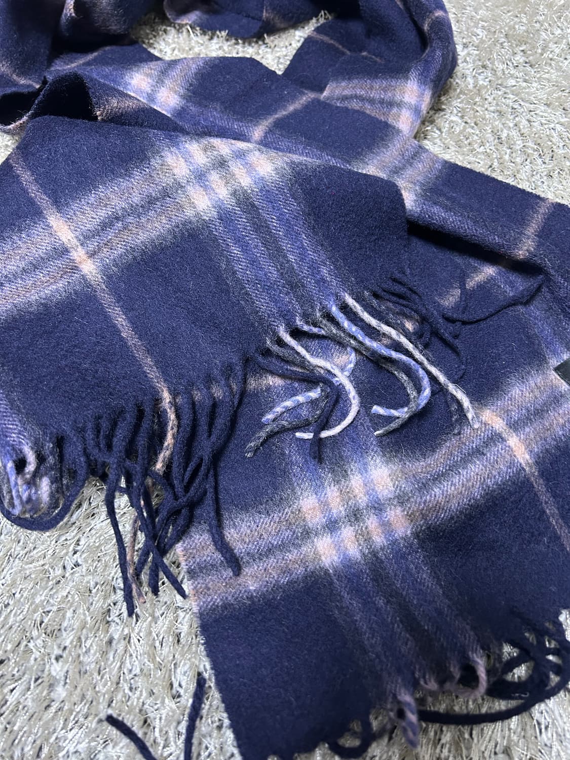 캐시미어 체크 목도리 상품이미지3