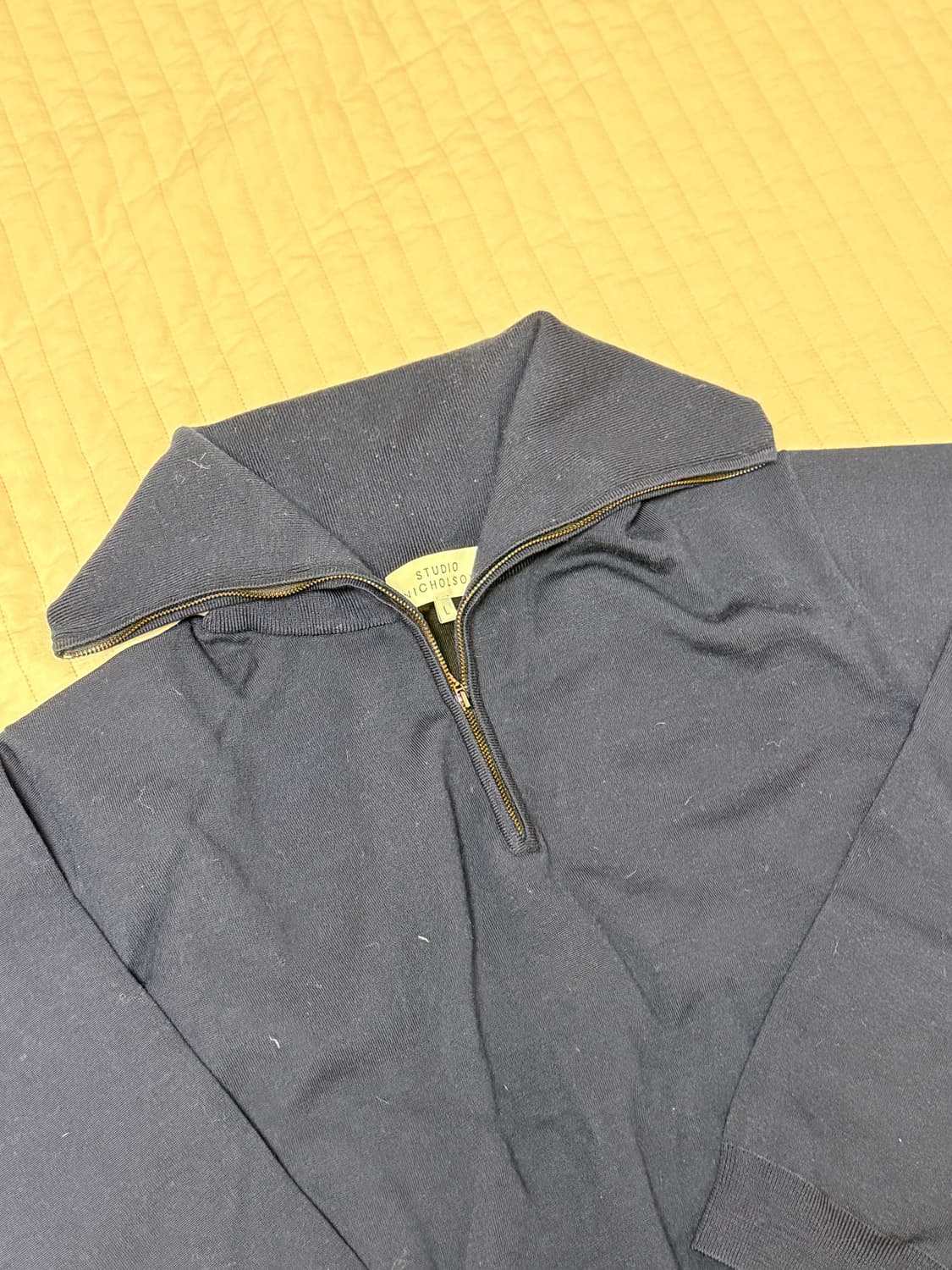 스튜디오니콜슨 하프집업 네이비 5g 상품이미지4