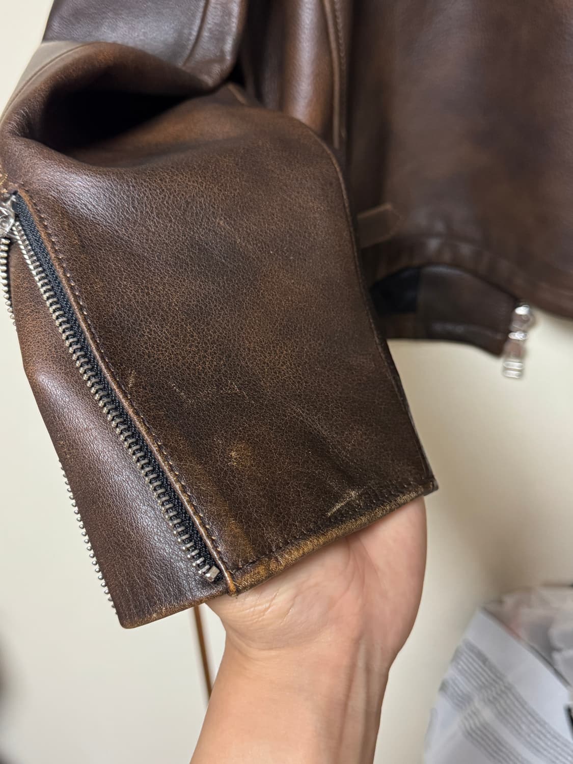 토니웩 레더 크롭 자켓 L 상품이미지5