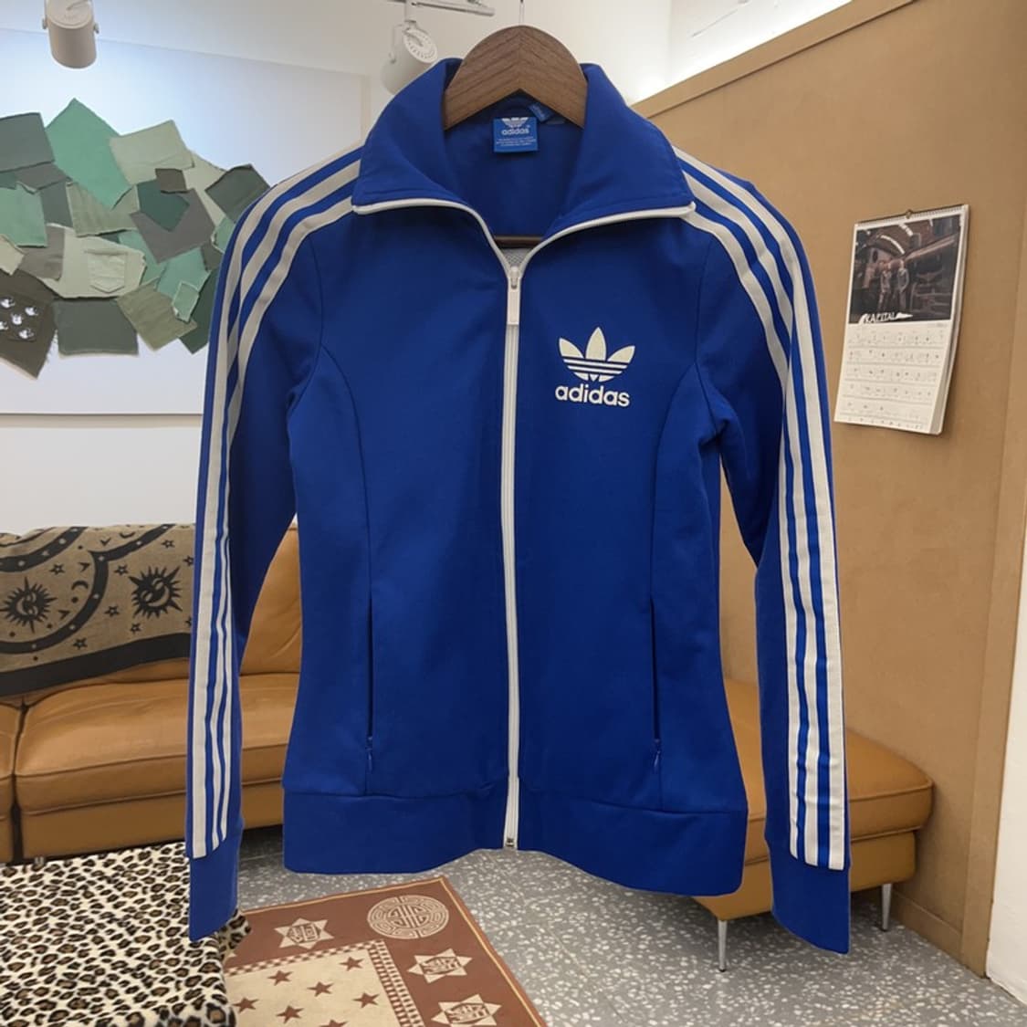아디다스 유로파 빈티지 슬림핏 딥블루 져지 집업 85 C09707 상품이미지3