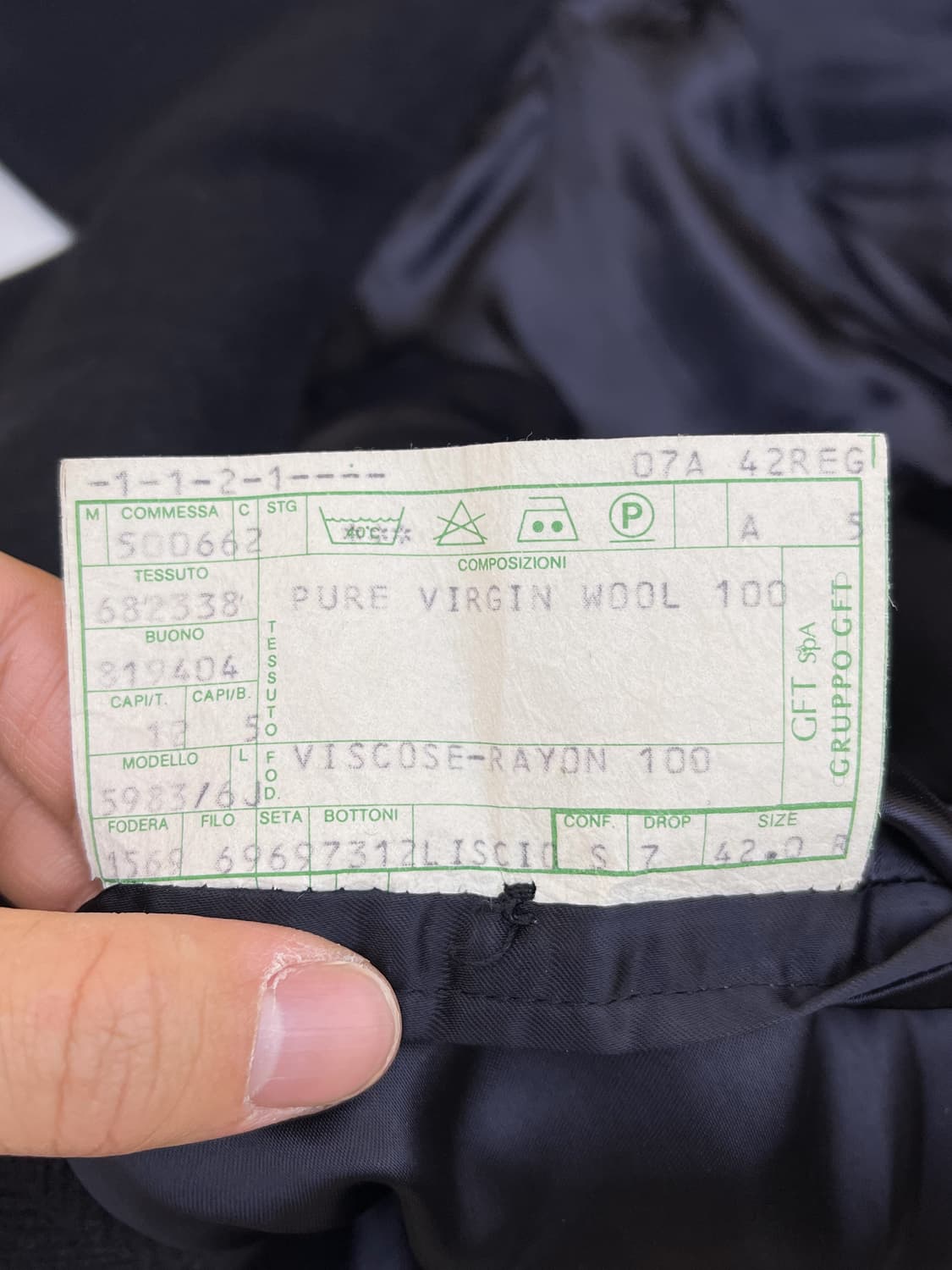 마니 바이 조르지오아르마니 8-90s 이태리 울 맥시코트 상품이미지8