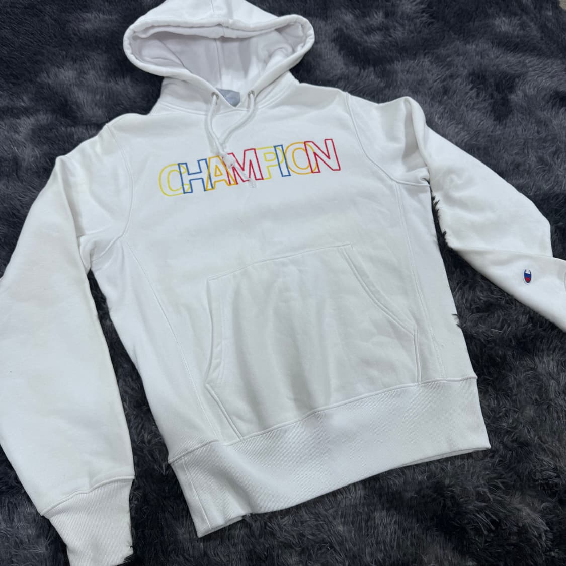 투티/0099 챔피언 챔피온 흰색 기모 후드 스웻 셔츠 리버스위브  상품이미지3