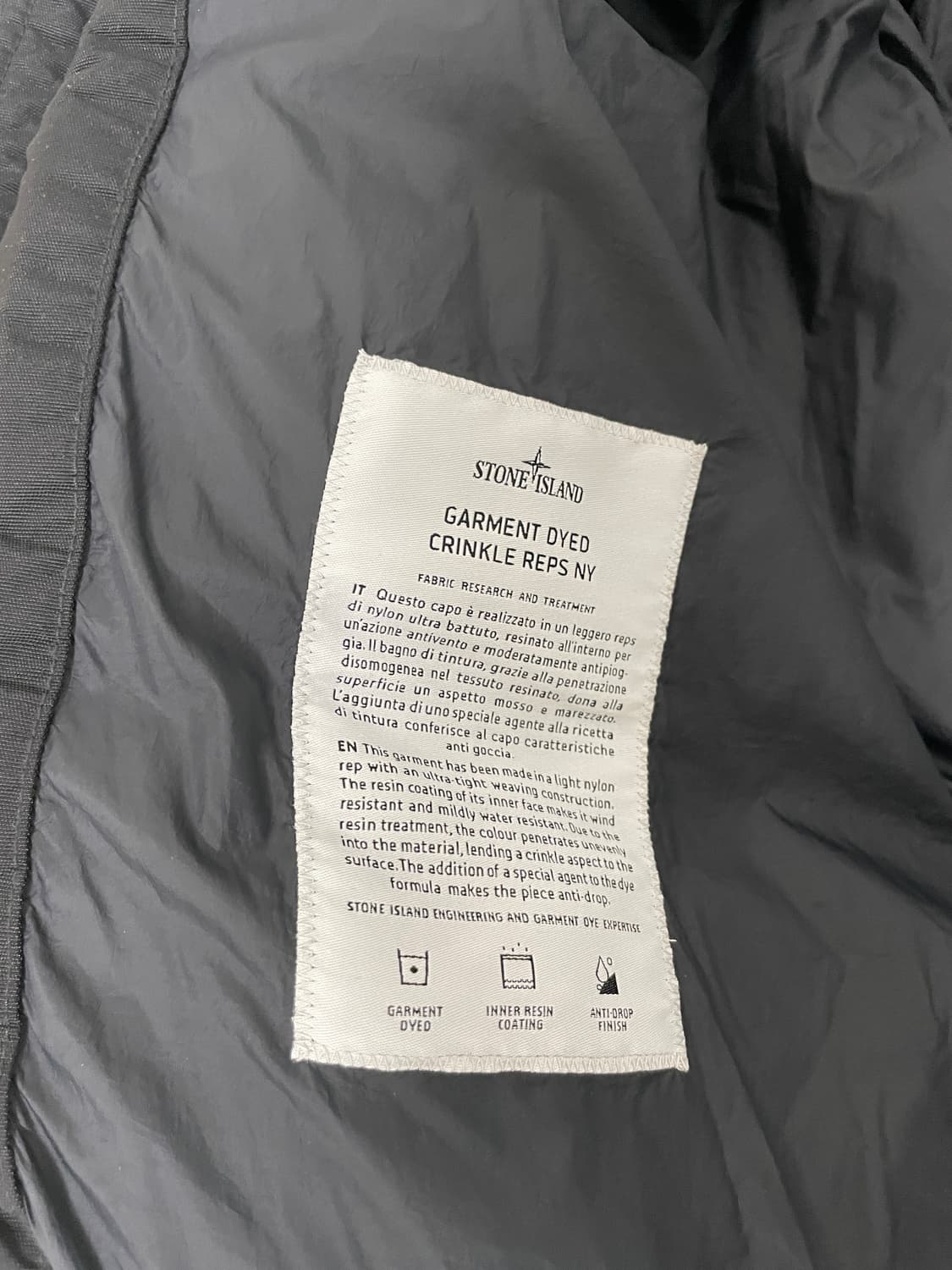 스톤아일랜드 크링클랩스 25fw 블랙 L 상품이미지7