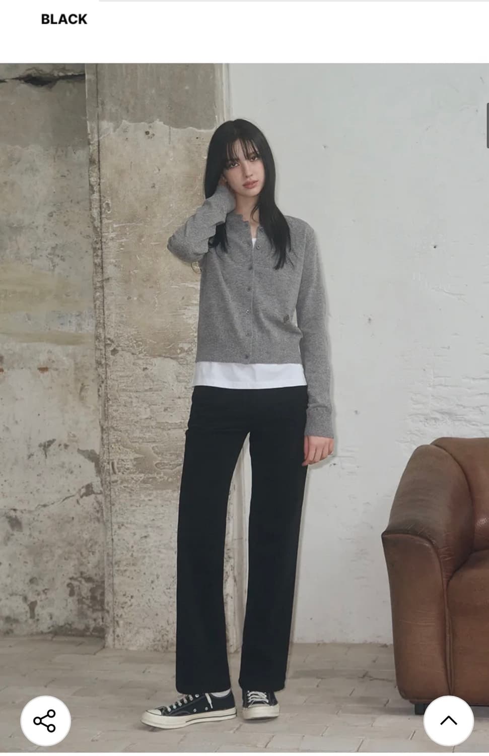 (S) 레더리 포켓 스티치 스트레이트 코듀로이 팬츠 판매 상품이미지3