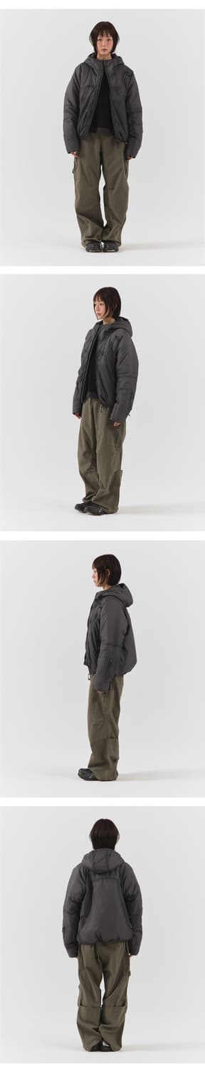 패러킷 PARAKEET 차콜 후드 패딩 점퍼 상품이미지3