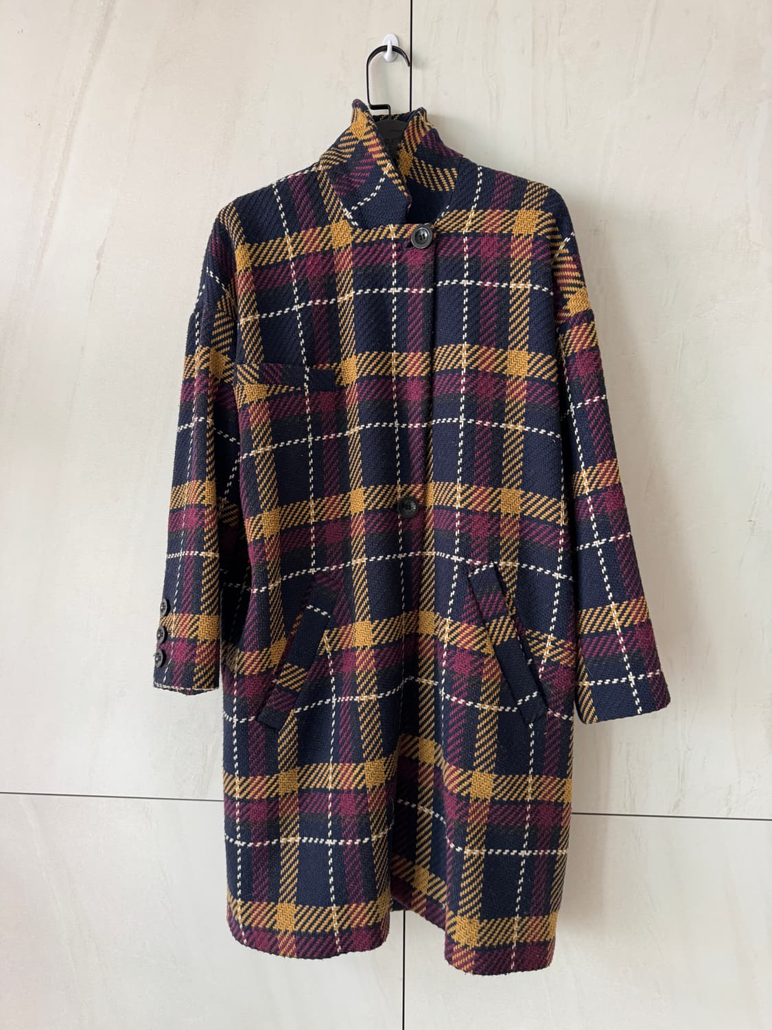 이태리 브랜드 컨디션 최상 5 PRE VIEW 체크 코트 XS(44,55 상품이미지1