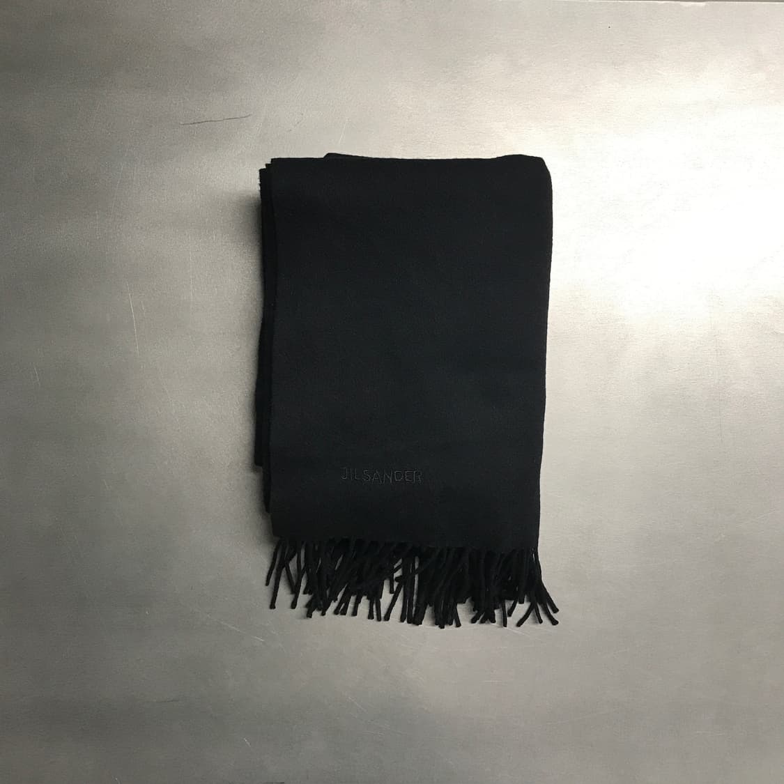 질샌더 로고 머플러 블랙 상품이미지2