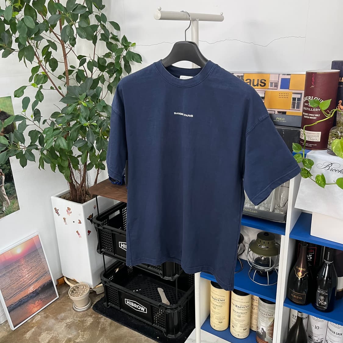 산드로옴므 센터로고 반팔 티셔츠 L 상품이미지1