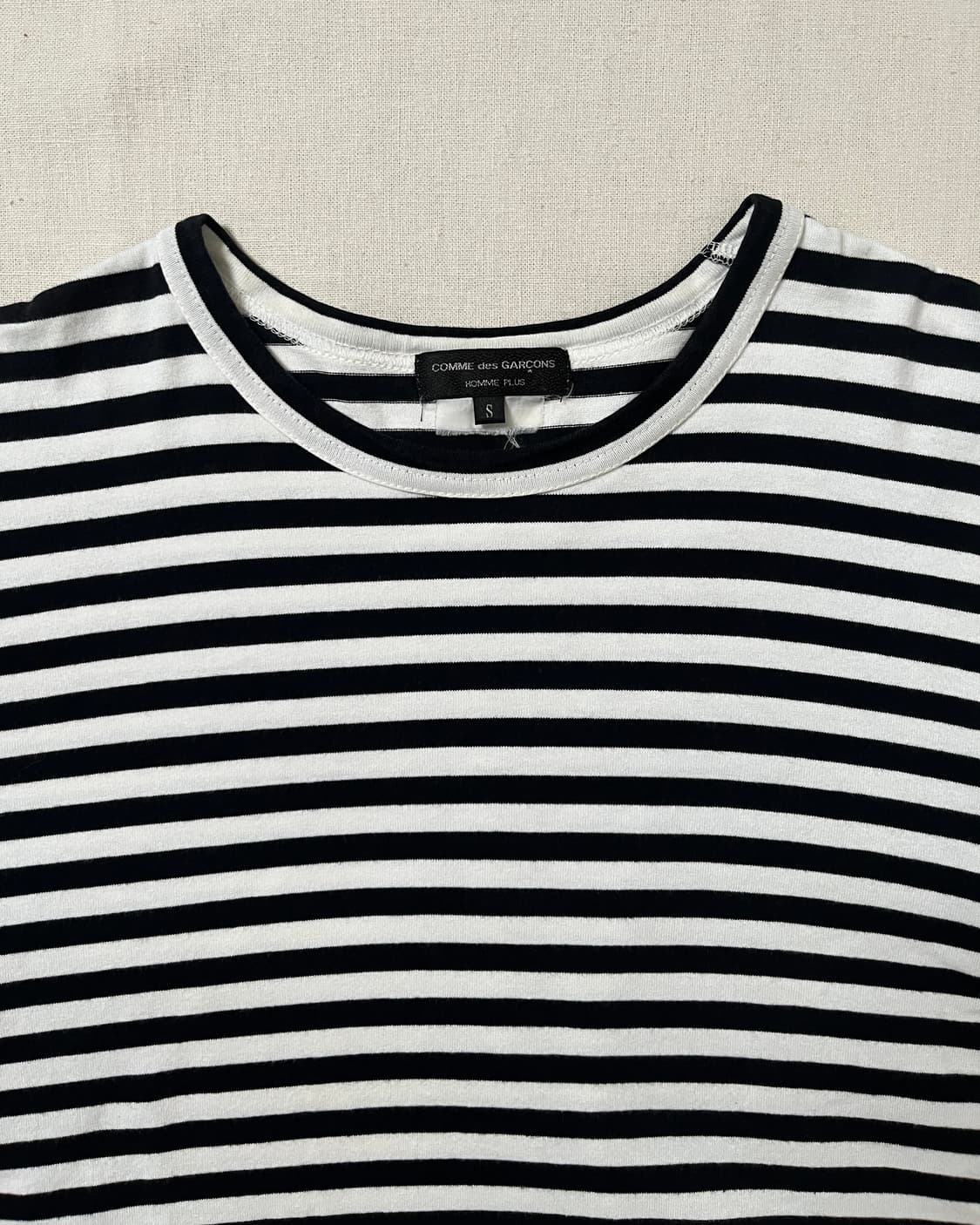 꼼데가르송 옴므플러스 컷오프 보더티 homme plus 보더티 상품이미지5