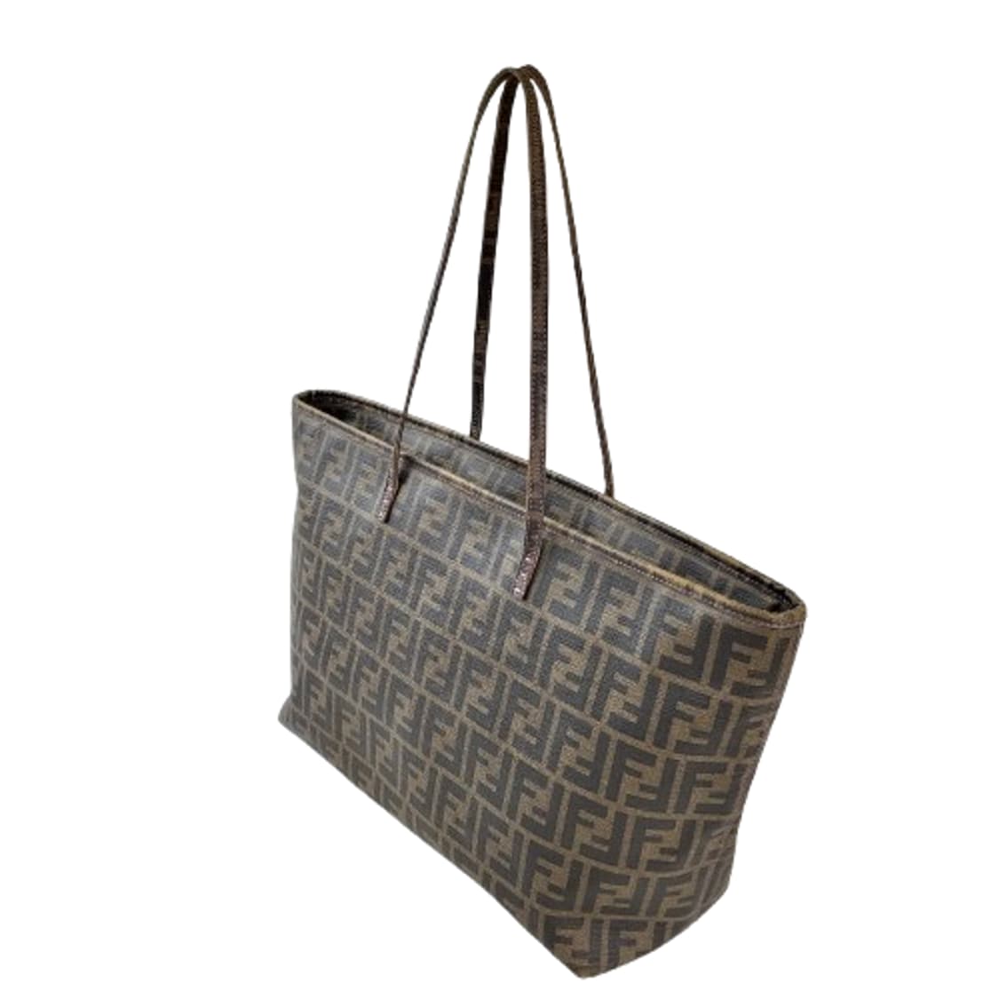 정품 펜디 주카 PVC 타바코브라운 스티치 쇼퍼백 상품이미지4