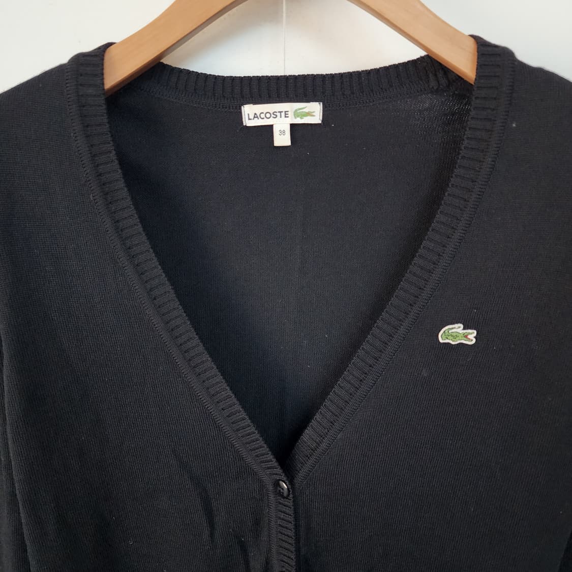 라코스테 블랙 브이넥 가디건 상품이미지2