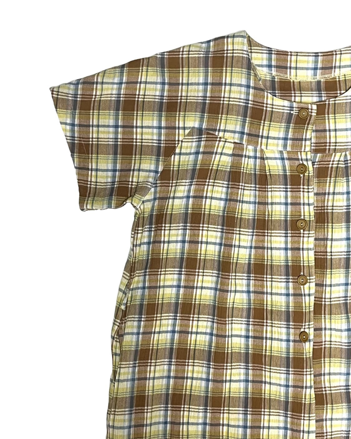 Brown check one piece 상품이미지2