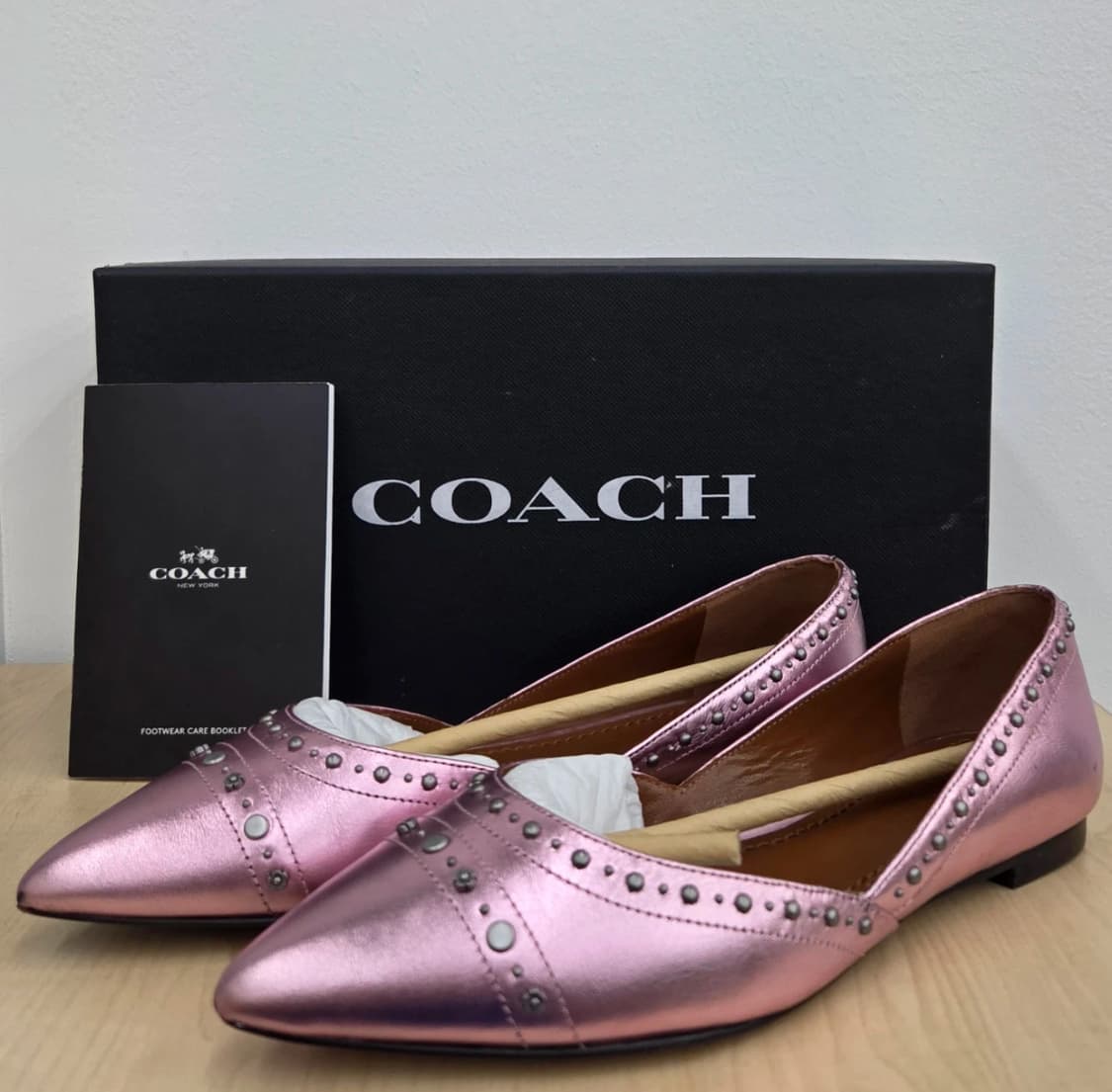 Coach 코치 발렌티나 플랫 핑크 5.5C 상품이미지3