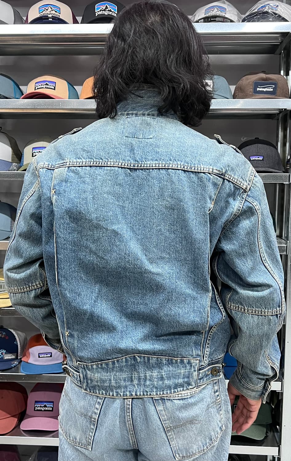 90's 올드스쿨 워싱 청자켓 상품이미지2