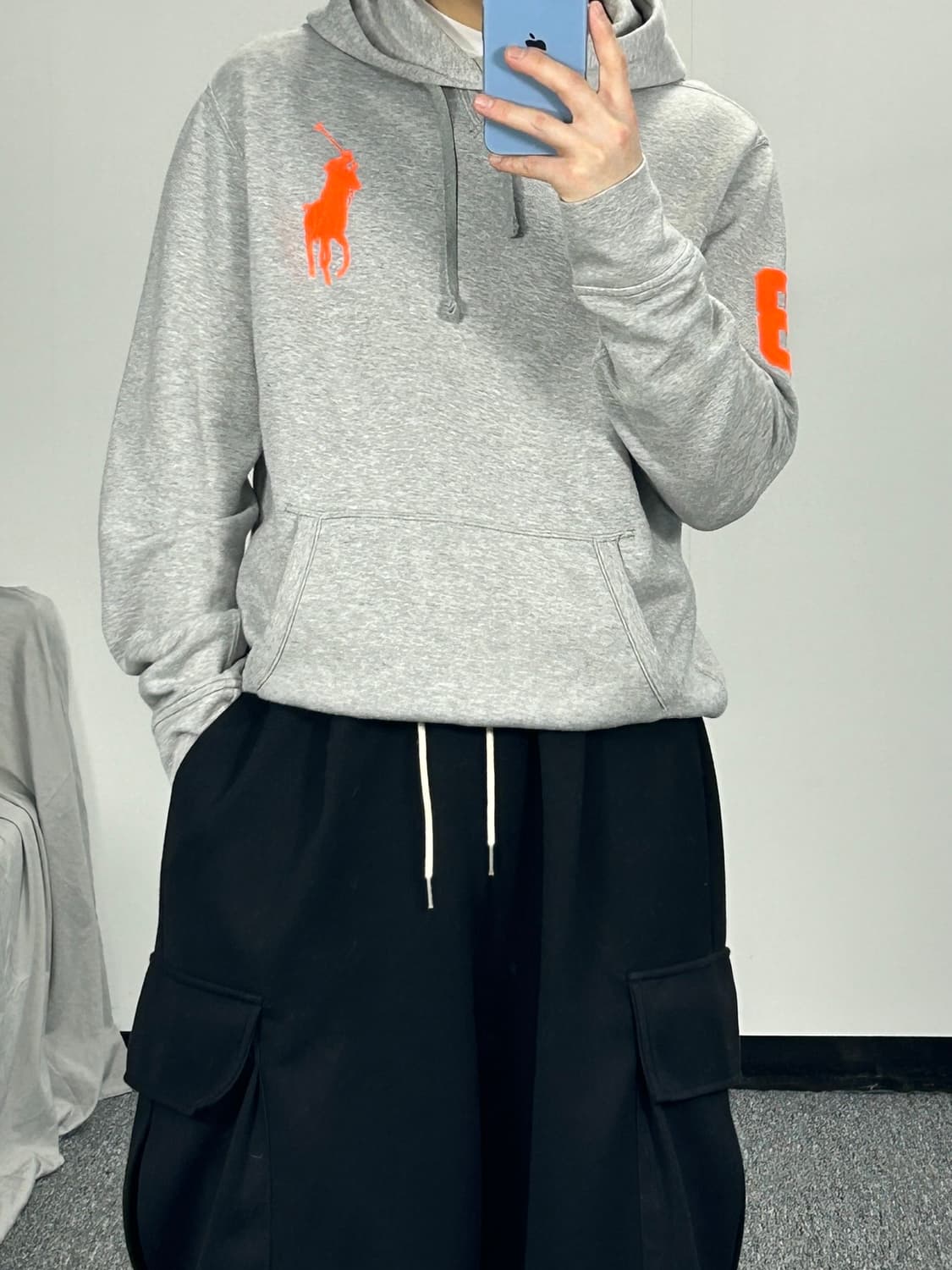 폴로 랄프로렌 신형 빅포니 그레이 후드티 M  상품이미지2