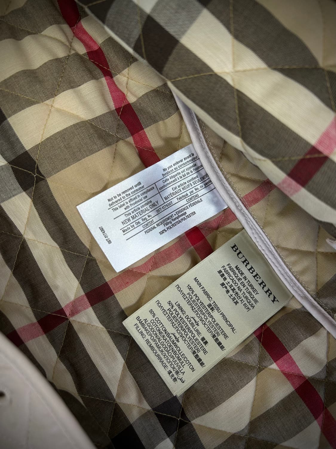 버버리 다이아몬드 퀼팅 자켓(M/66) 상품이미지9